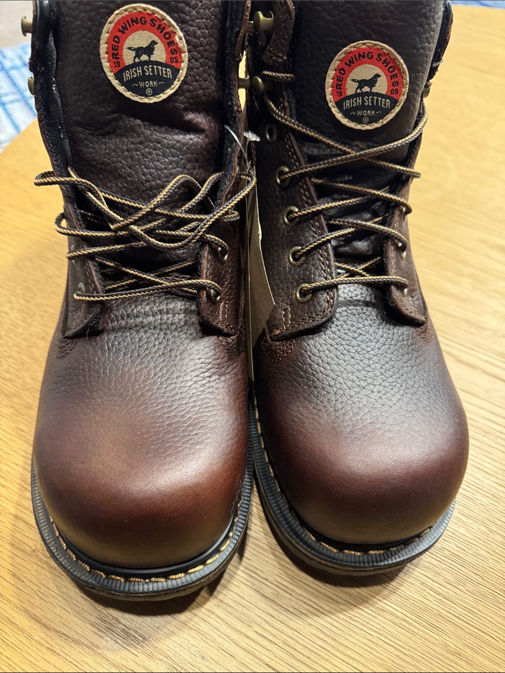Red Wing Shoes Brown Leather Work Boots - Picture 5 of 15